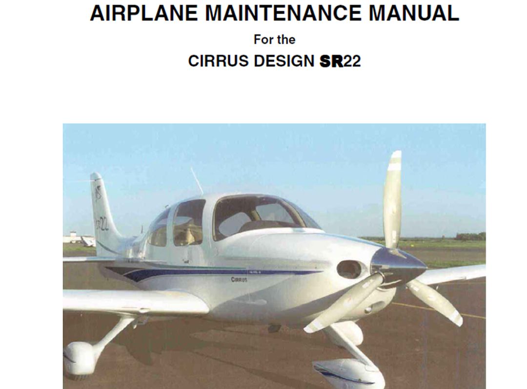 西锐SR22飞机维修手册..