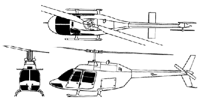 一架直升机贝尔OH-58..