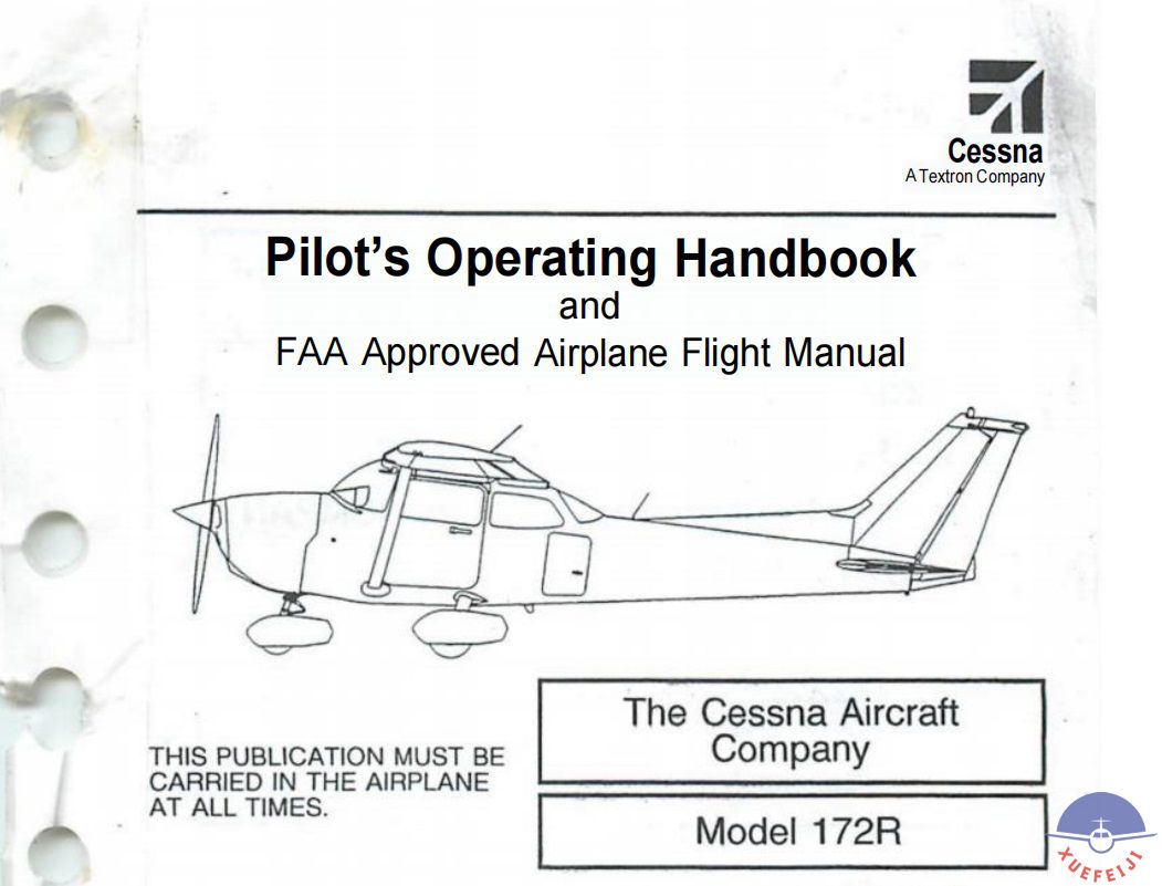 赛斯纳172R飞行员操作..