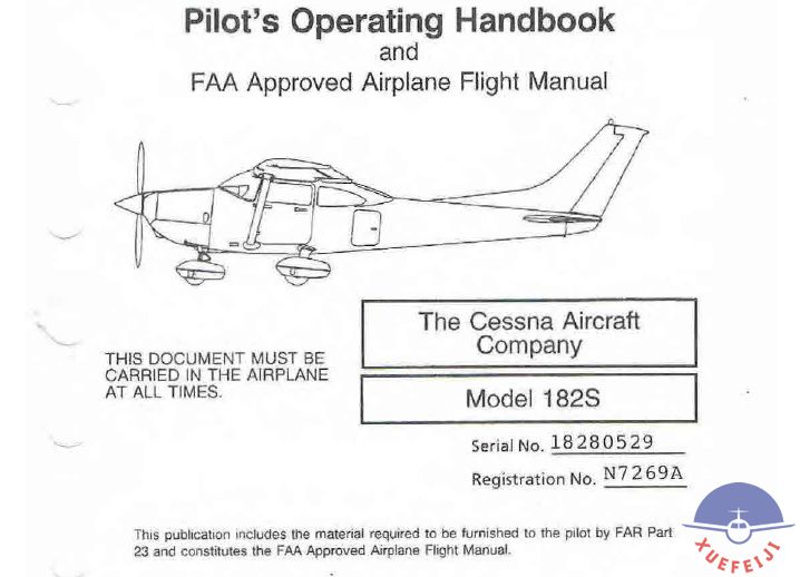 赛斯纳182S飞行员操作..